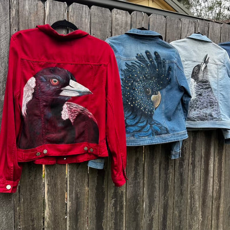 Custom Designed Hand-painted Denim Jackets by Michelle Springett