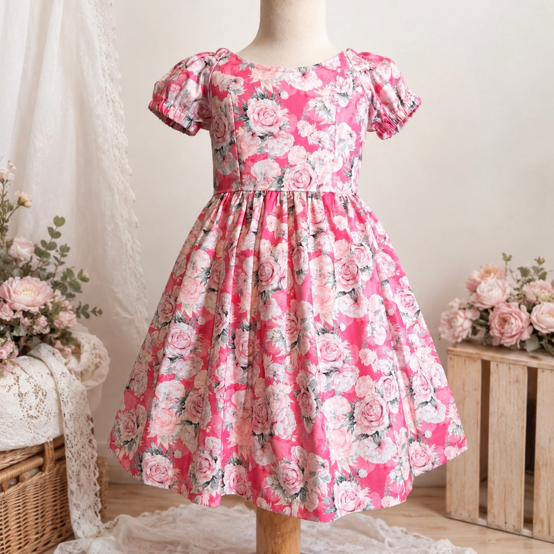 SIZE 4 Ramsey Dress | Pink Floral Girls Dress