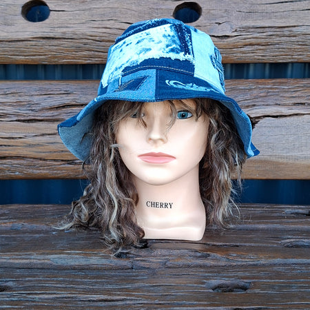Unique, 'Lee Cooper', Gender Neutral, Recycled, Reversible Denim Bucket Hat