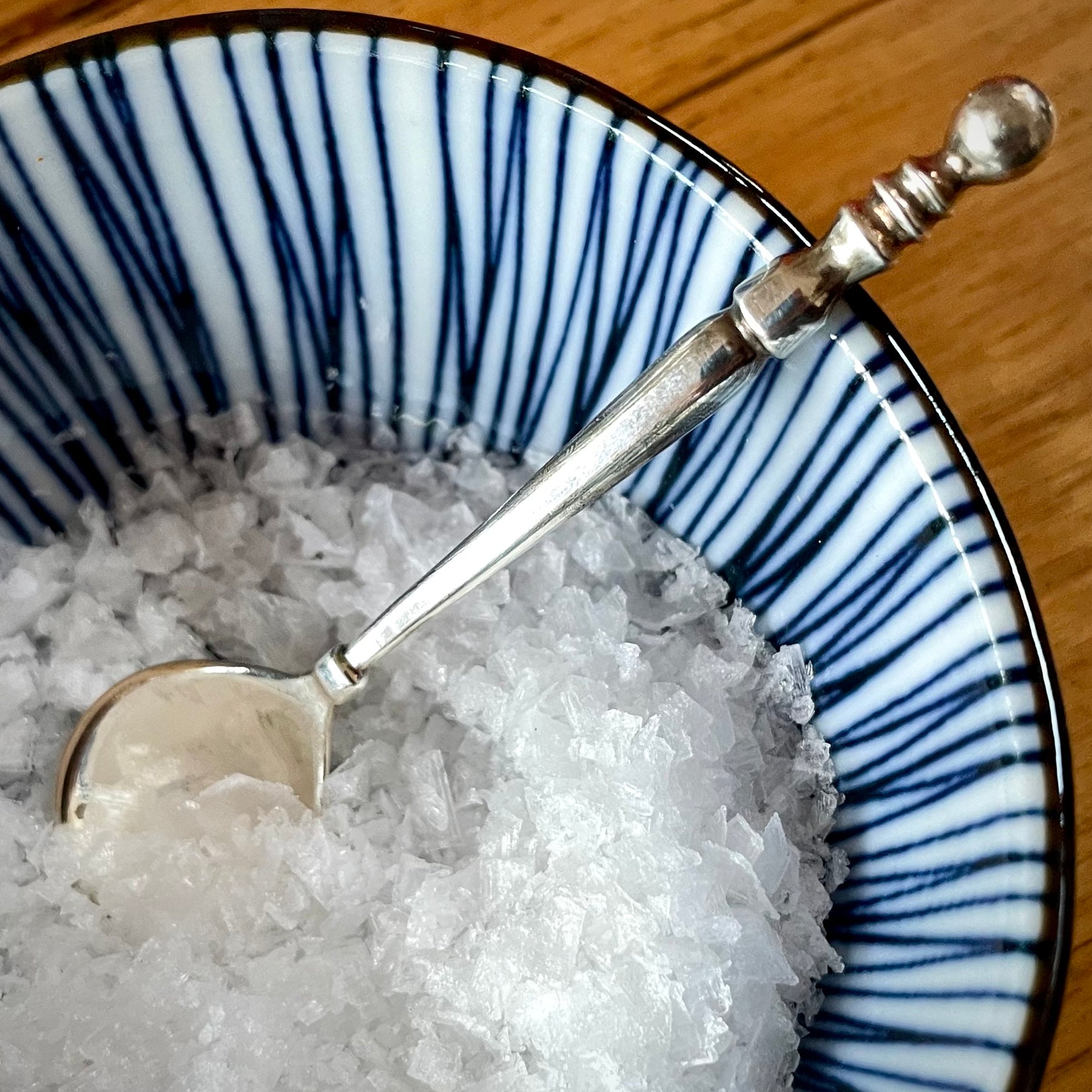 Sterling silver salt spoon