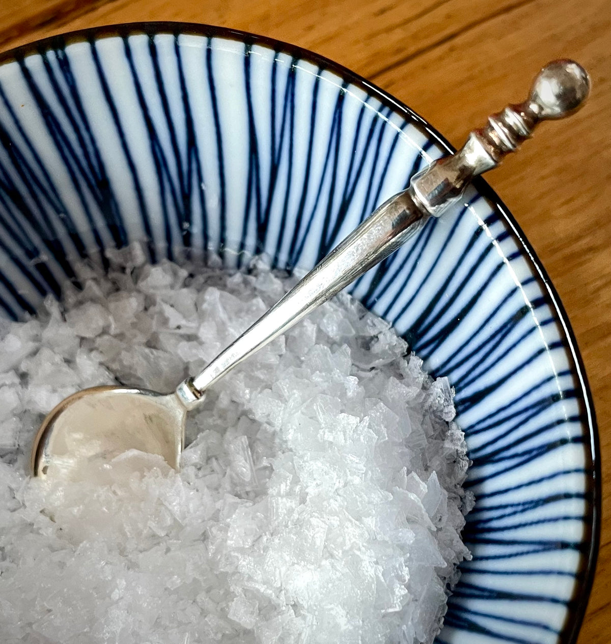 Sterling silver salt spoon