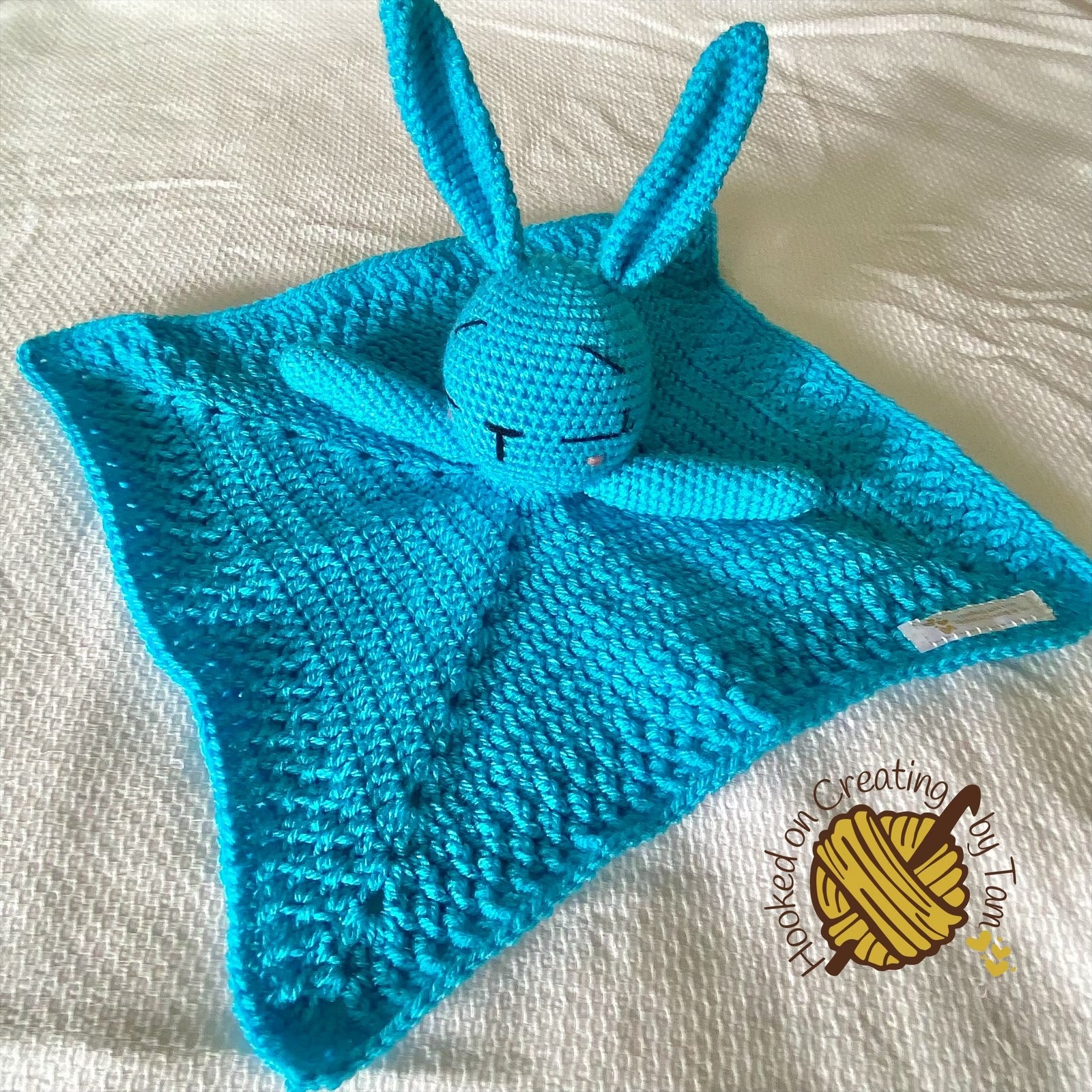 Handmade | Crochet | Bunny | Security Blanket | Comforter | Lovey