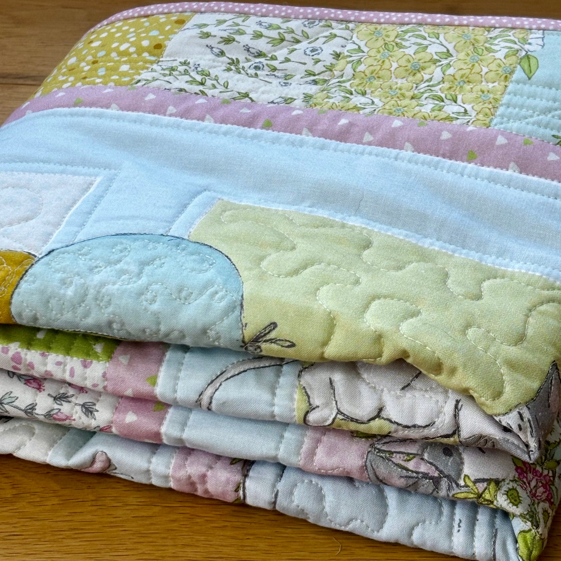 Quilted baby blanket
