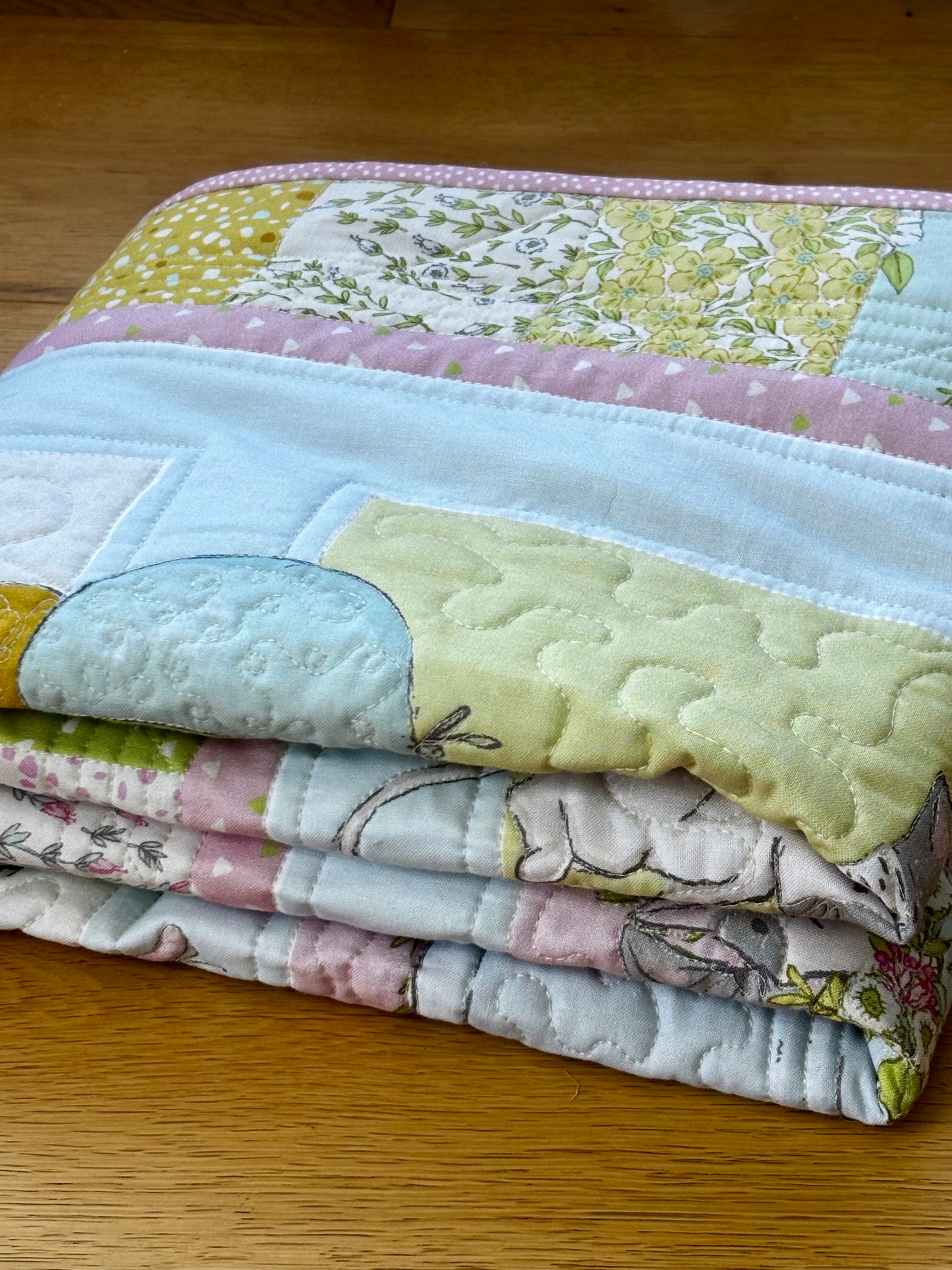 Quilted baby blanket