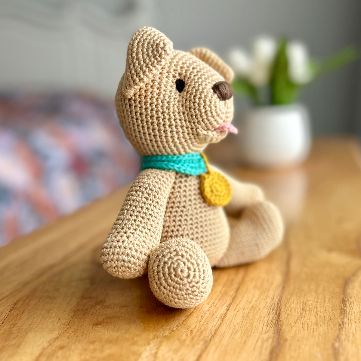 Milo the Handmade Crochet Puppy | 100% Cotton Toy | Ready to Ship
