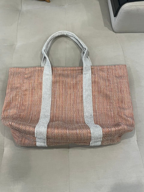 Large Amber-Coloured Textured Tote