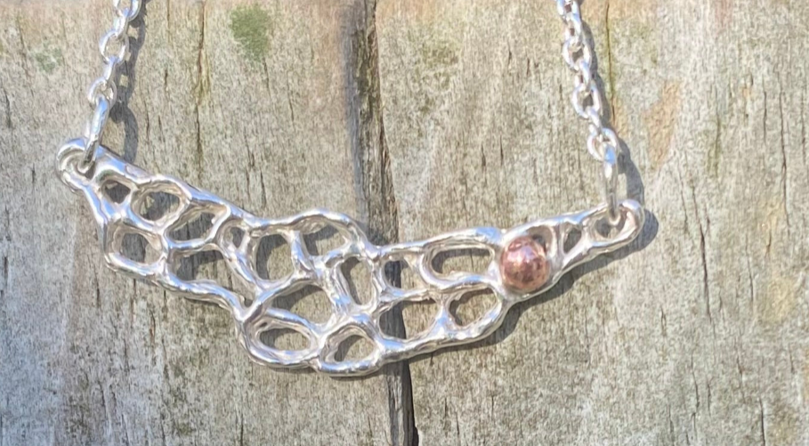 Delicate Strength Necklace | Handmade Sterling Silver & Copper