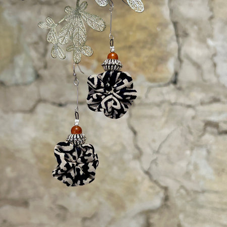 Earrings Earthy Tribal Textile - EE-185