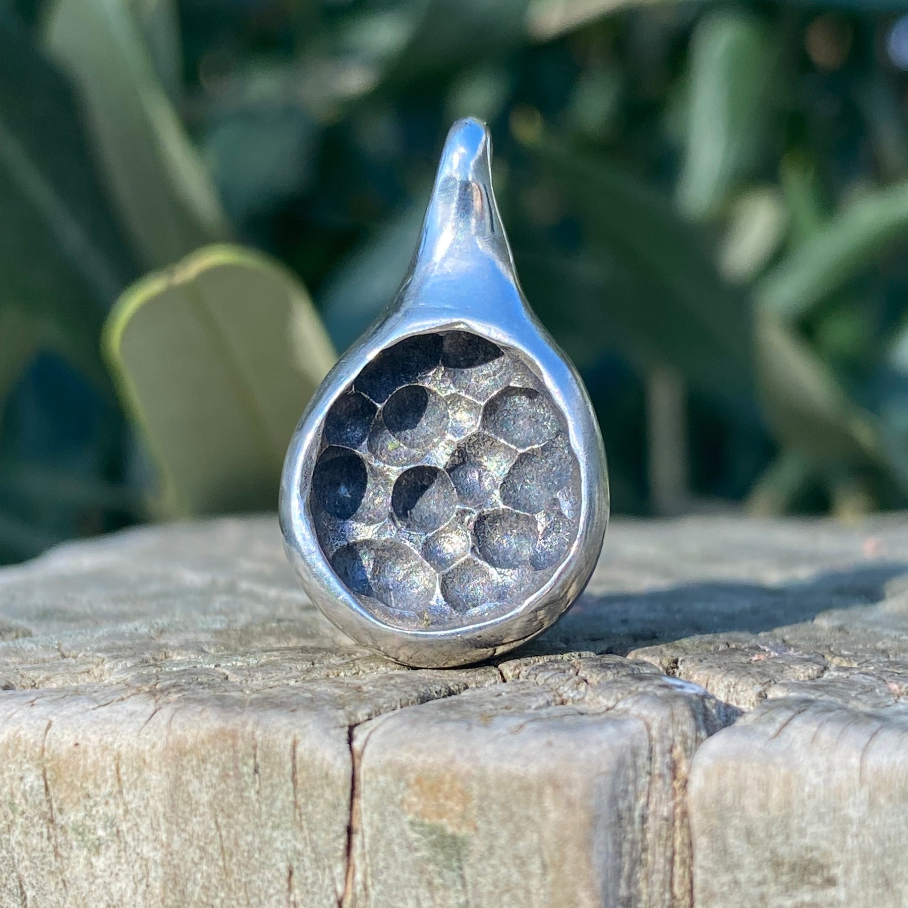 Seed Pod Sterling Silver Pendant – Handmade One of a Kind