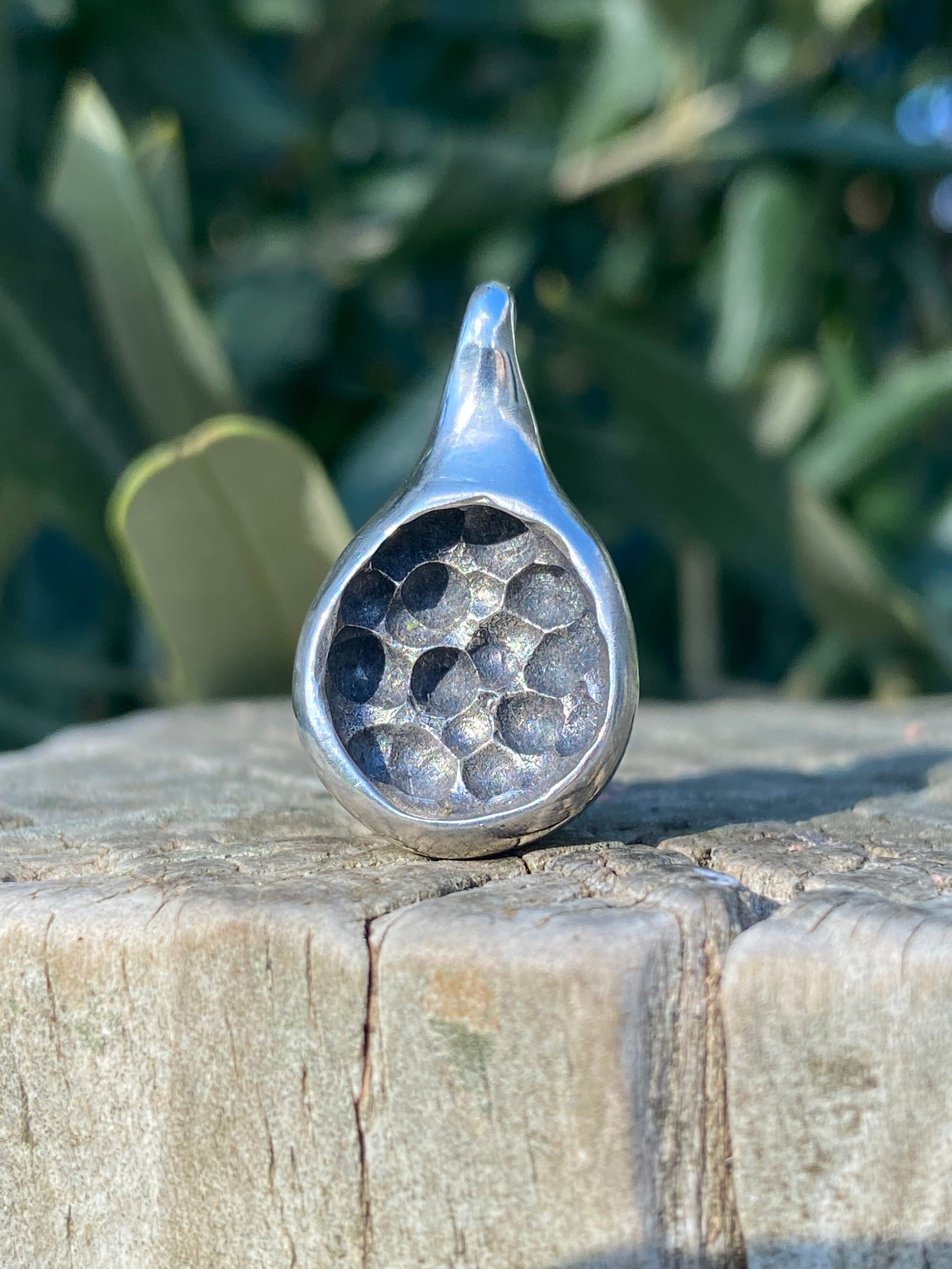 Seed Pod Sterling Silver Pendant – Handmade One of a Kind