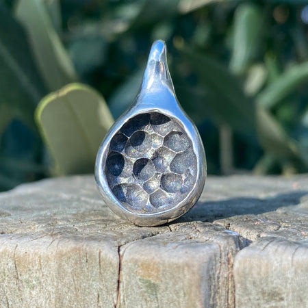 Seed Pod Sterling Silver Pendant – Handmade One of a Kind