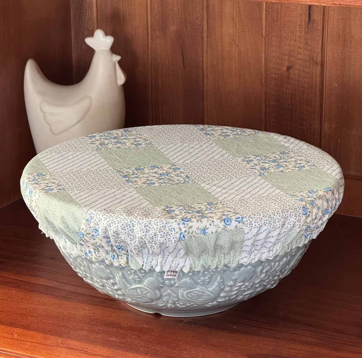 Country Style Reversible Bowl Cover - Patchwork & Gingham