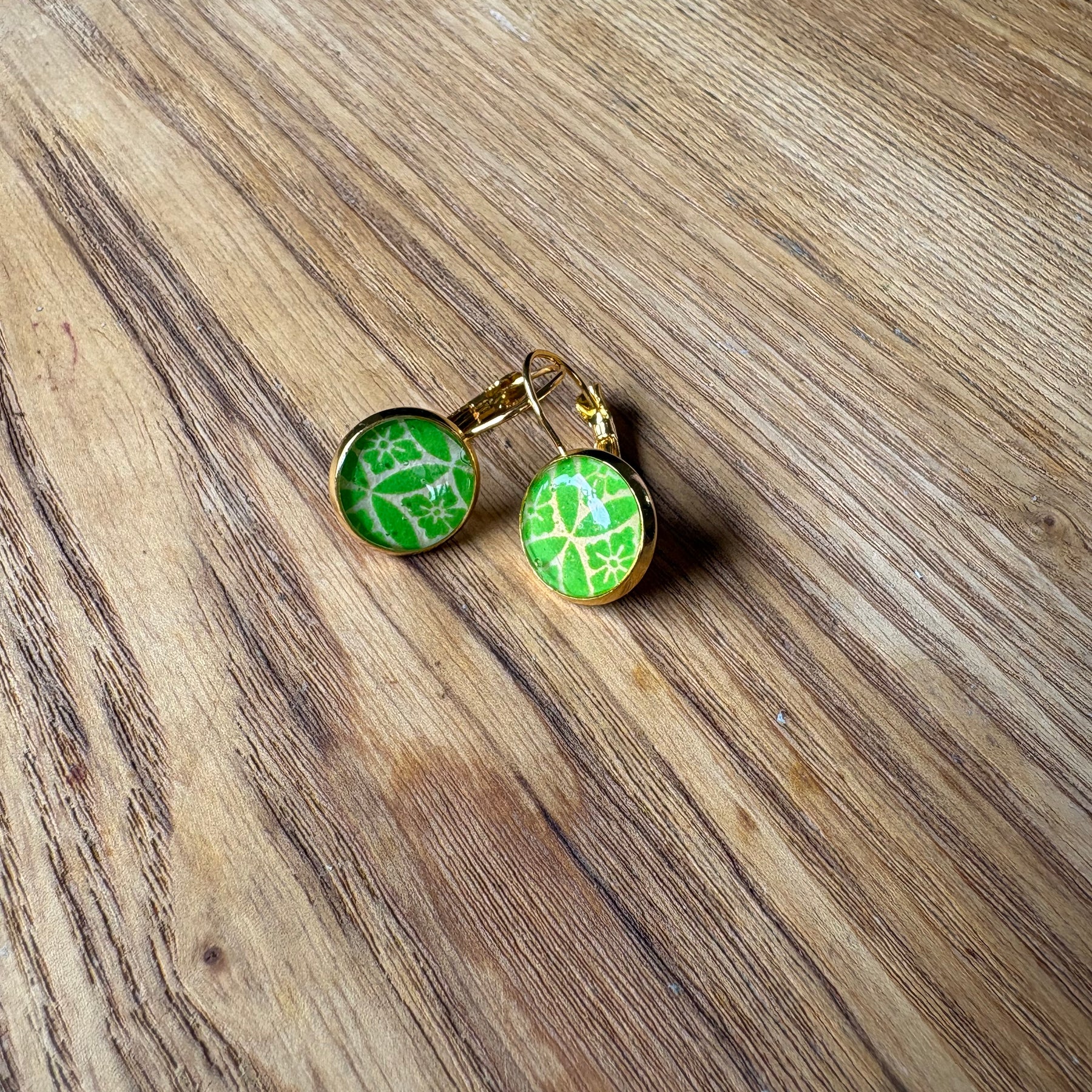 Japanese paper Resin earrings