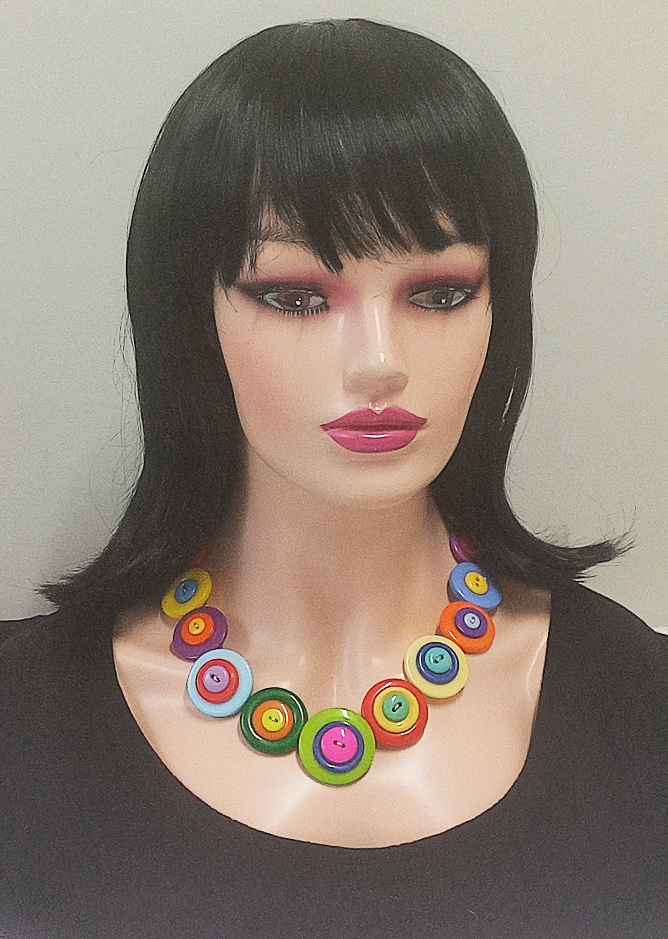Colourful Button necklace - Bright and Beautiful
