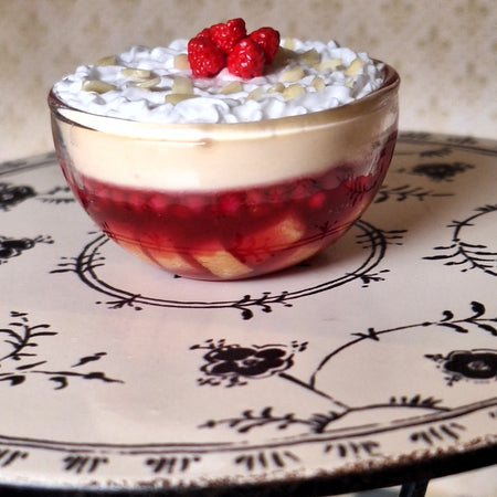 Trifle pudding (with ornate serving spoon)