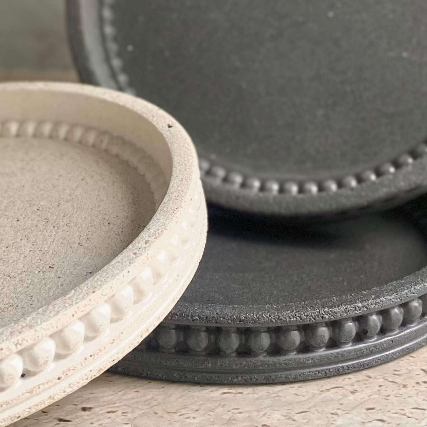 Round Decorative Platter | Textured decor collection