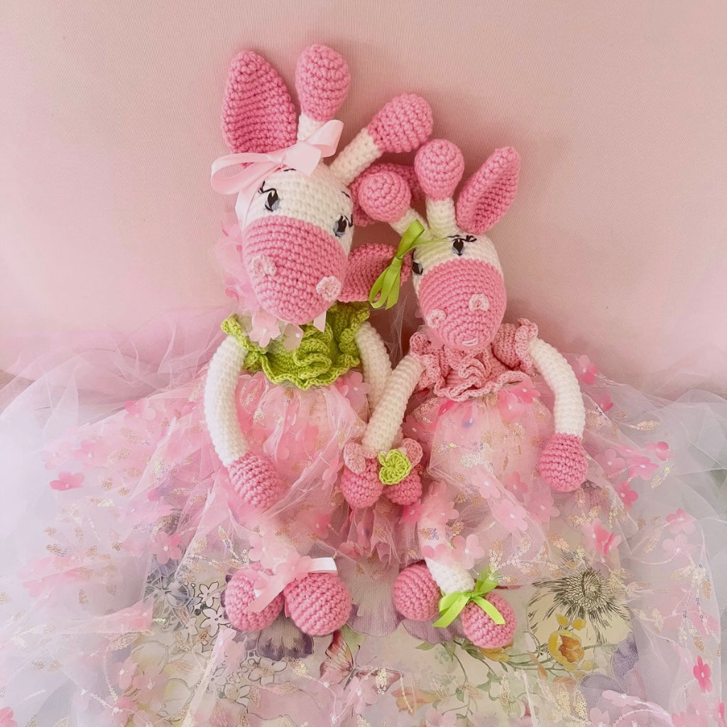 Handmade Crochet Giraffes, Sister Crochet Giraffes