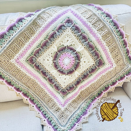Handmade | Crochet |Heirloom | Baby Blanket | Rose Garden