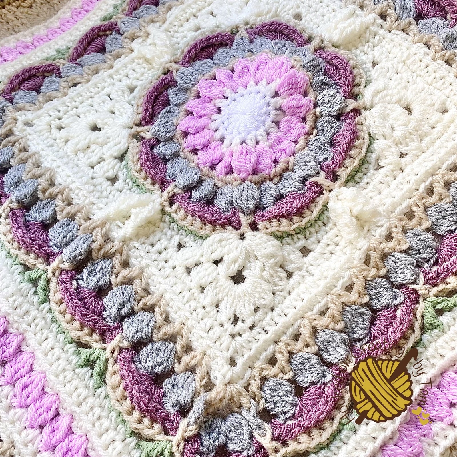 Handmade | Crochet |Heirloom | Baby Blanket | Rose Garden