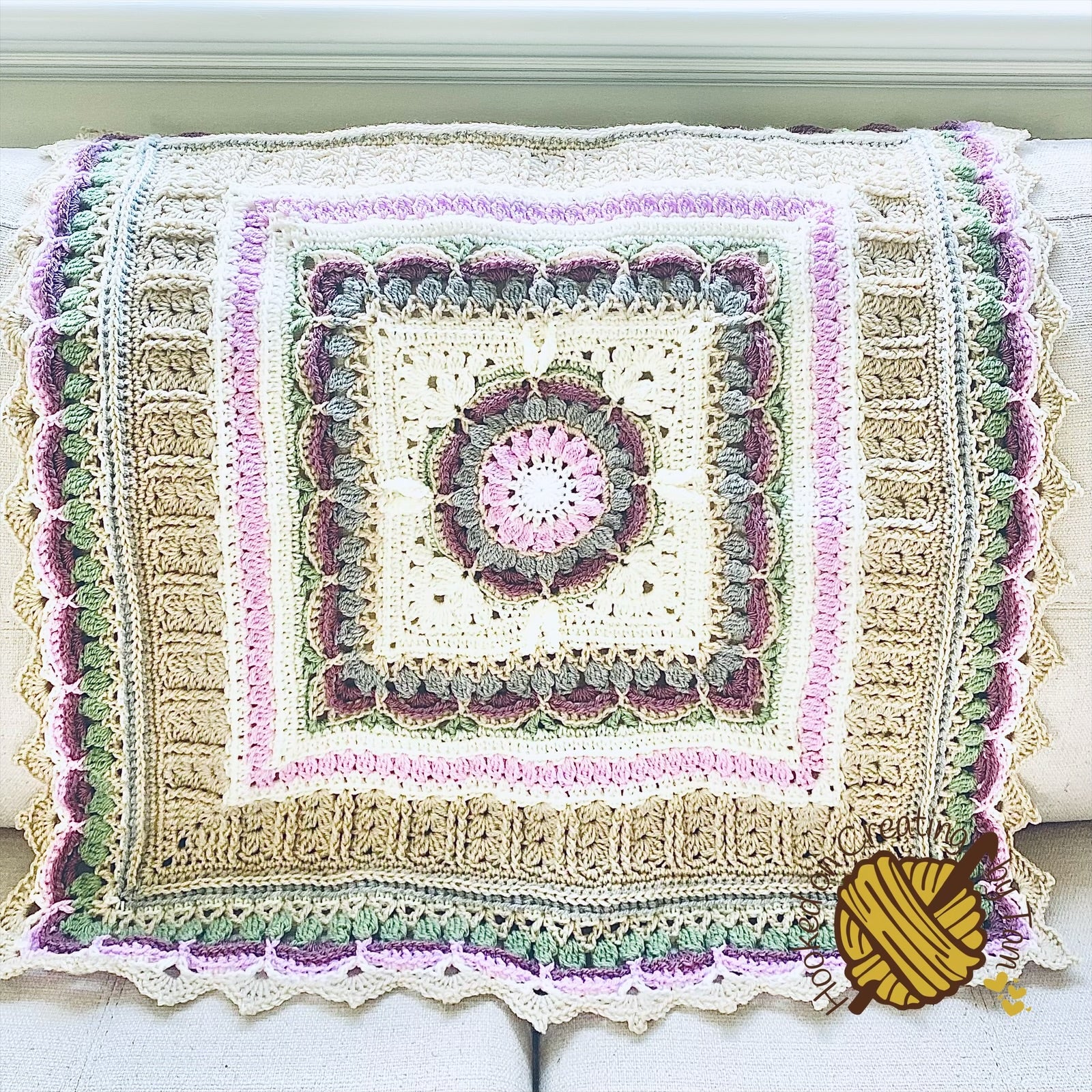 Handmade | Crochet |Heirloom | Baby Blanket | Rose Garden