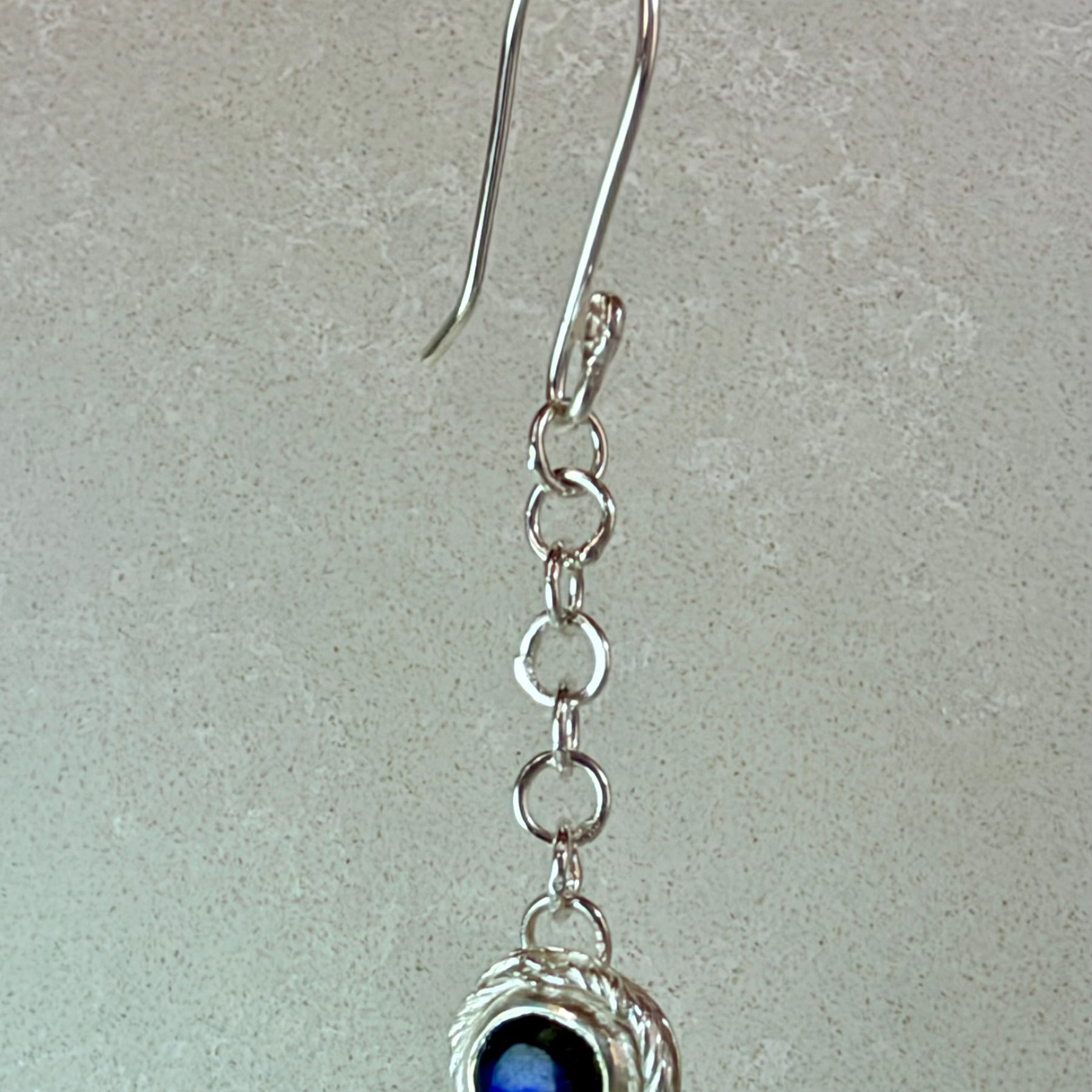 Labradorite Dew Drop Sterling Silver Earrings