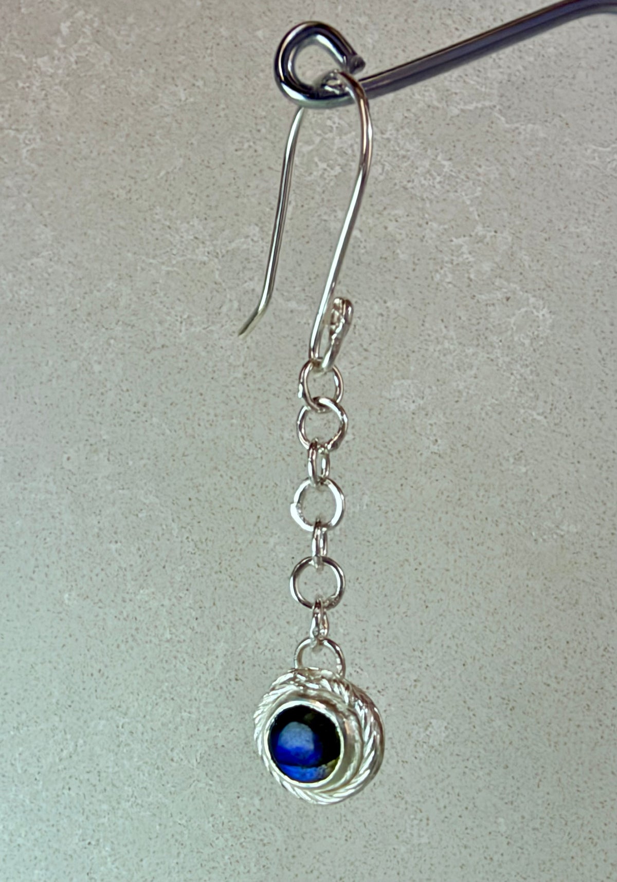 Labradorite Dew Drop Sterling Silver Earrings