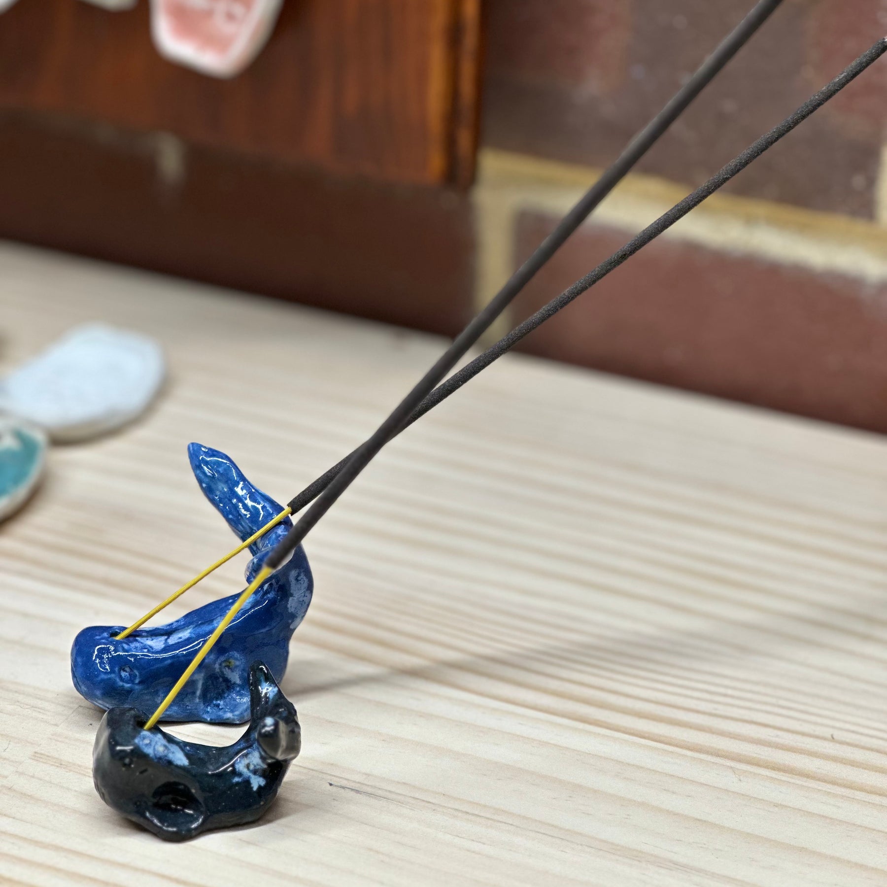 Whales | Handmade Porcelain Incense Holders