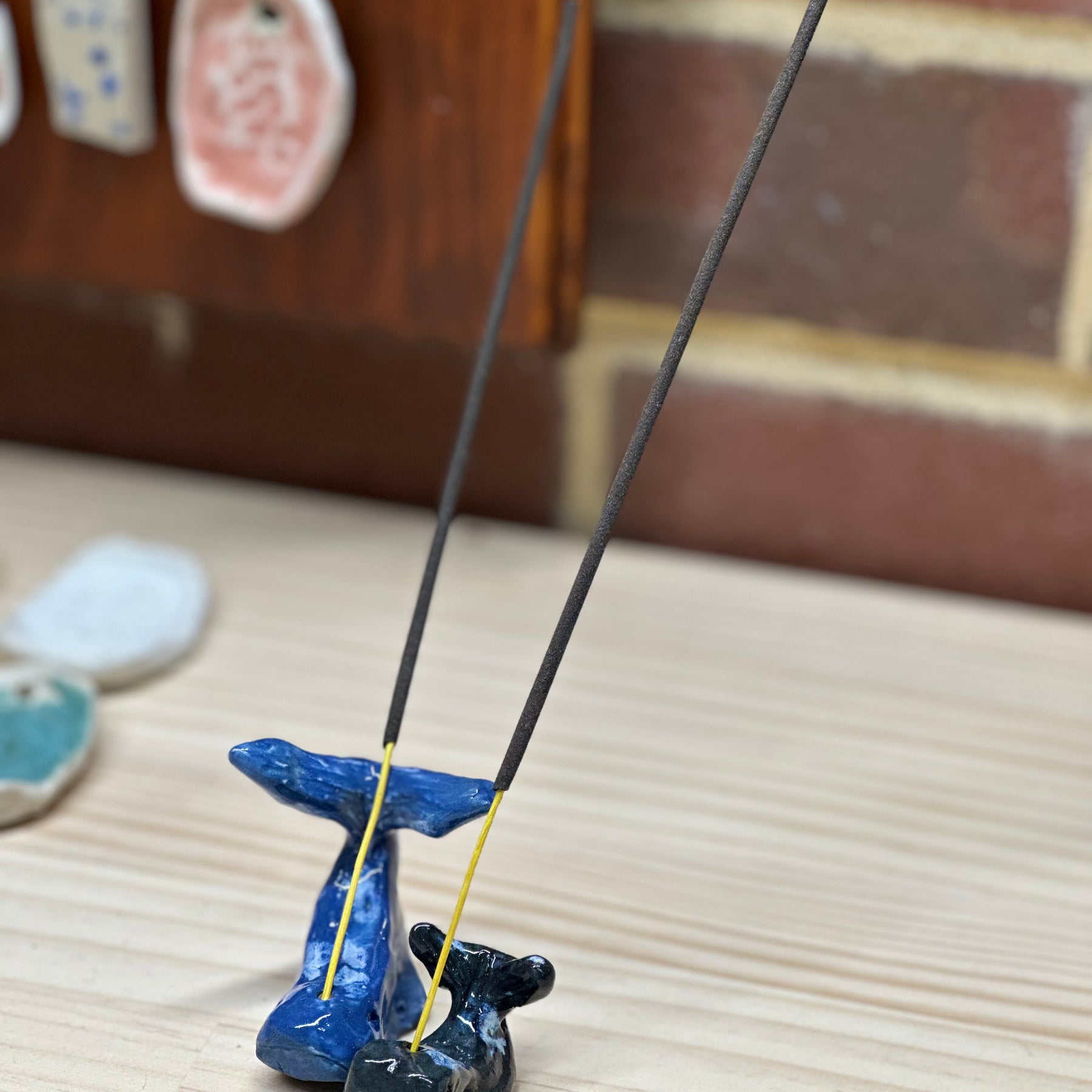 Whales | Handmade Porcelain Incense Holders