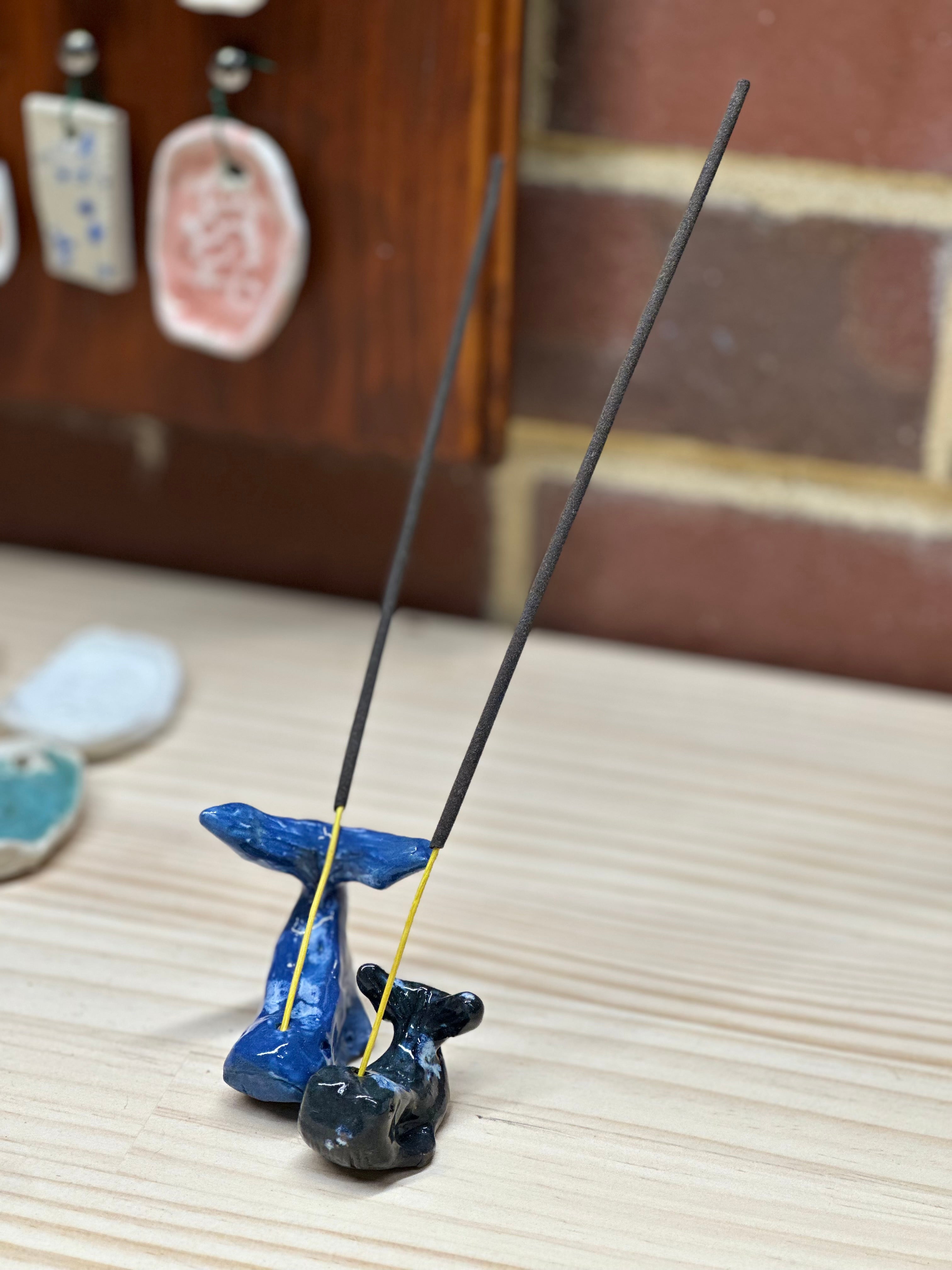 Whales | Handmade Porcelain Incense Holders