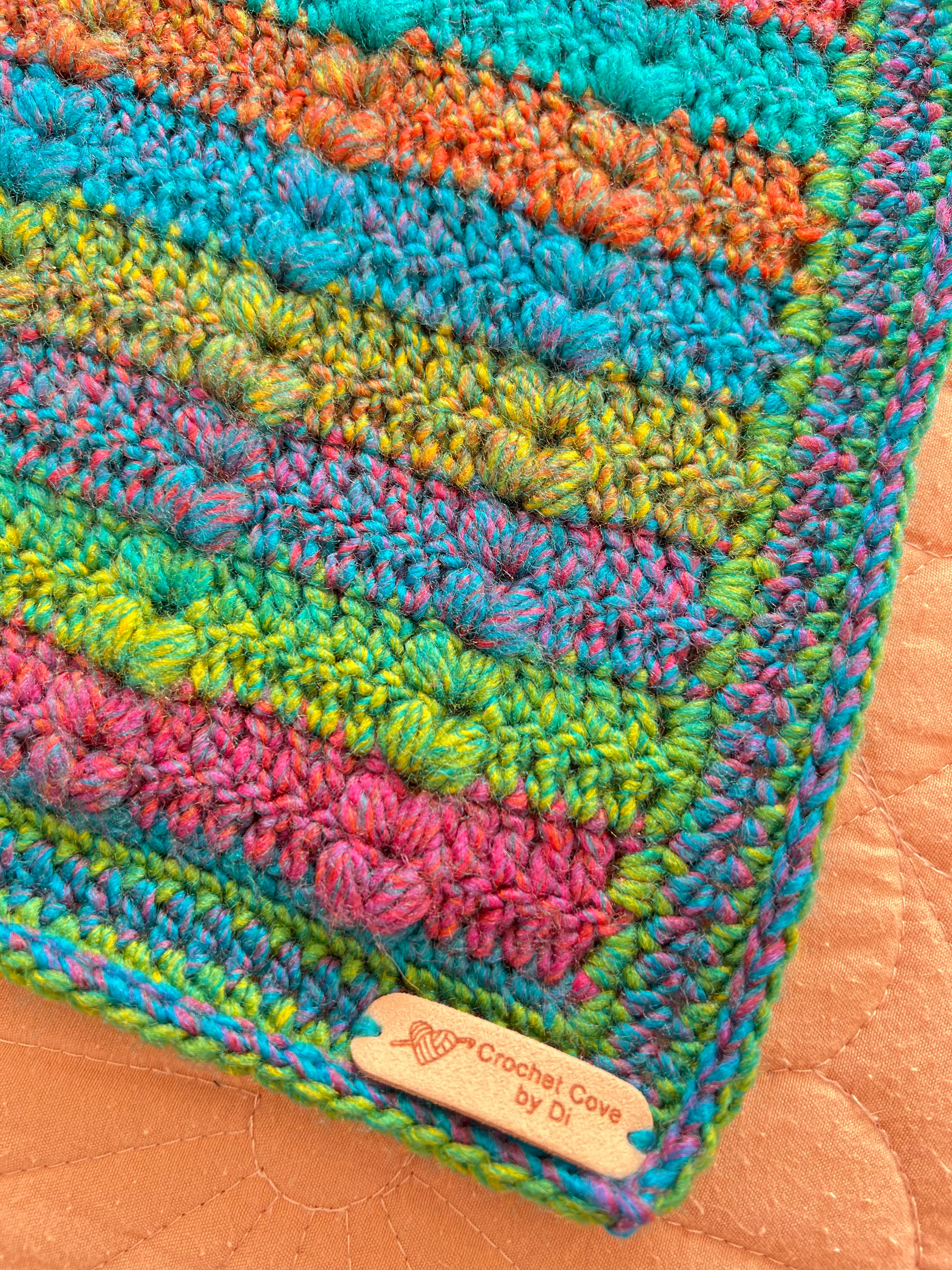 Crochet Rainbow Sherbet Blanket