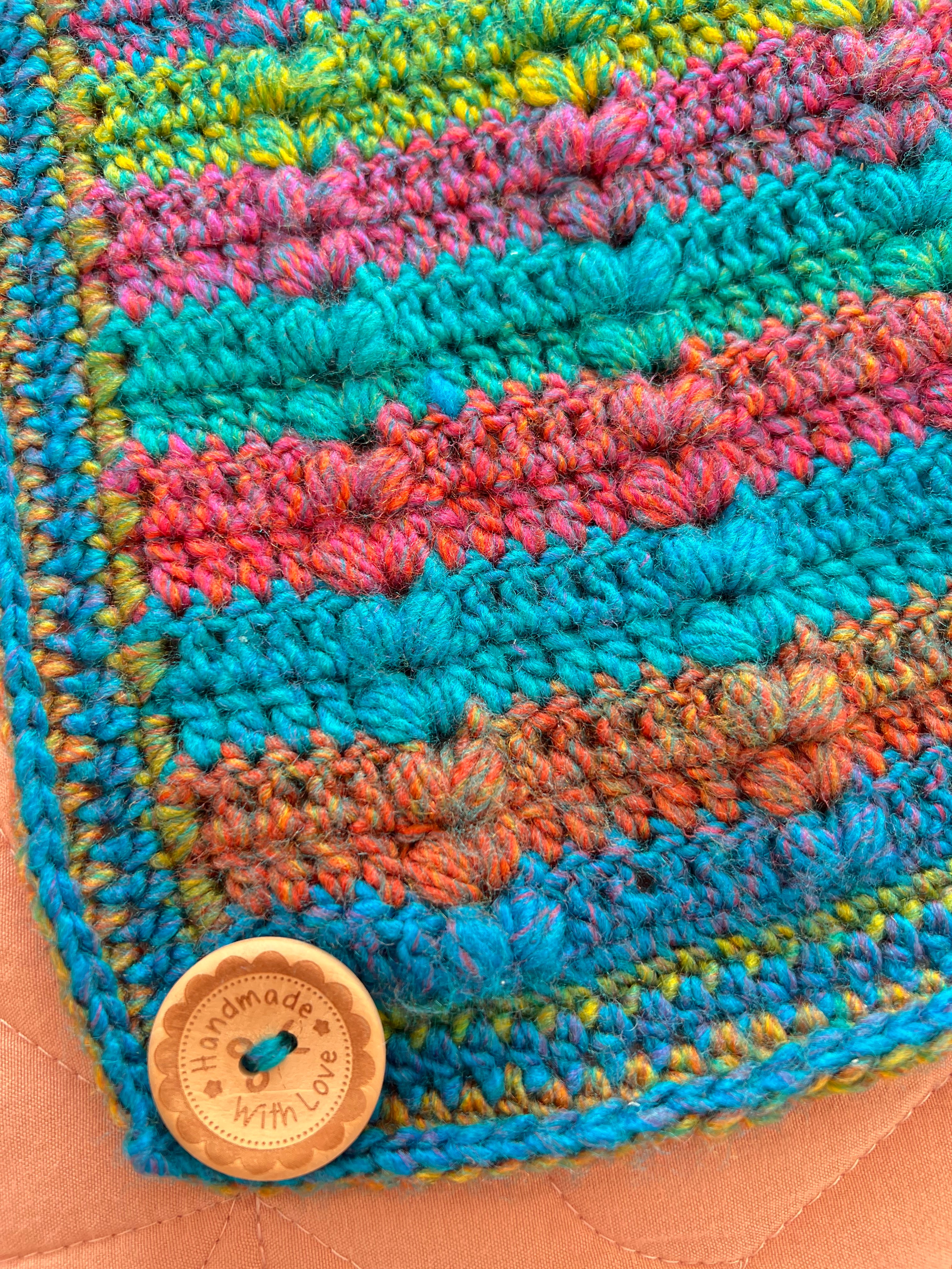 Crochet Rainbow Sherbet Blanket