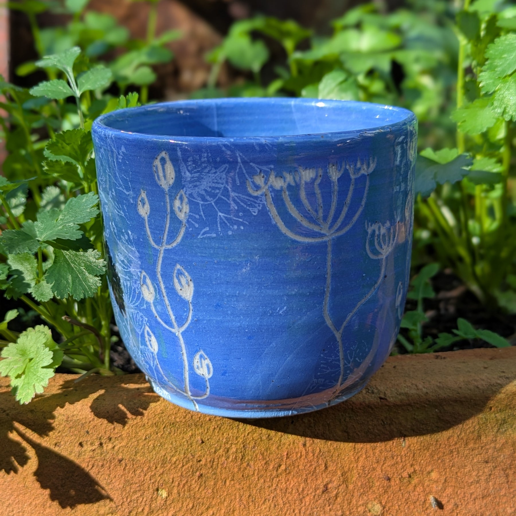 Birds In The Garden Blue cup