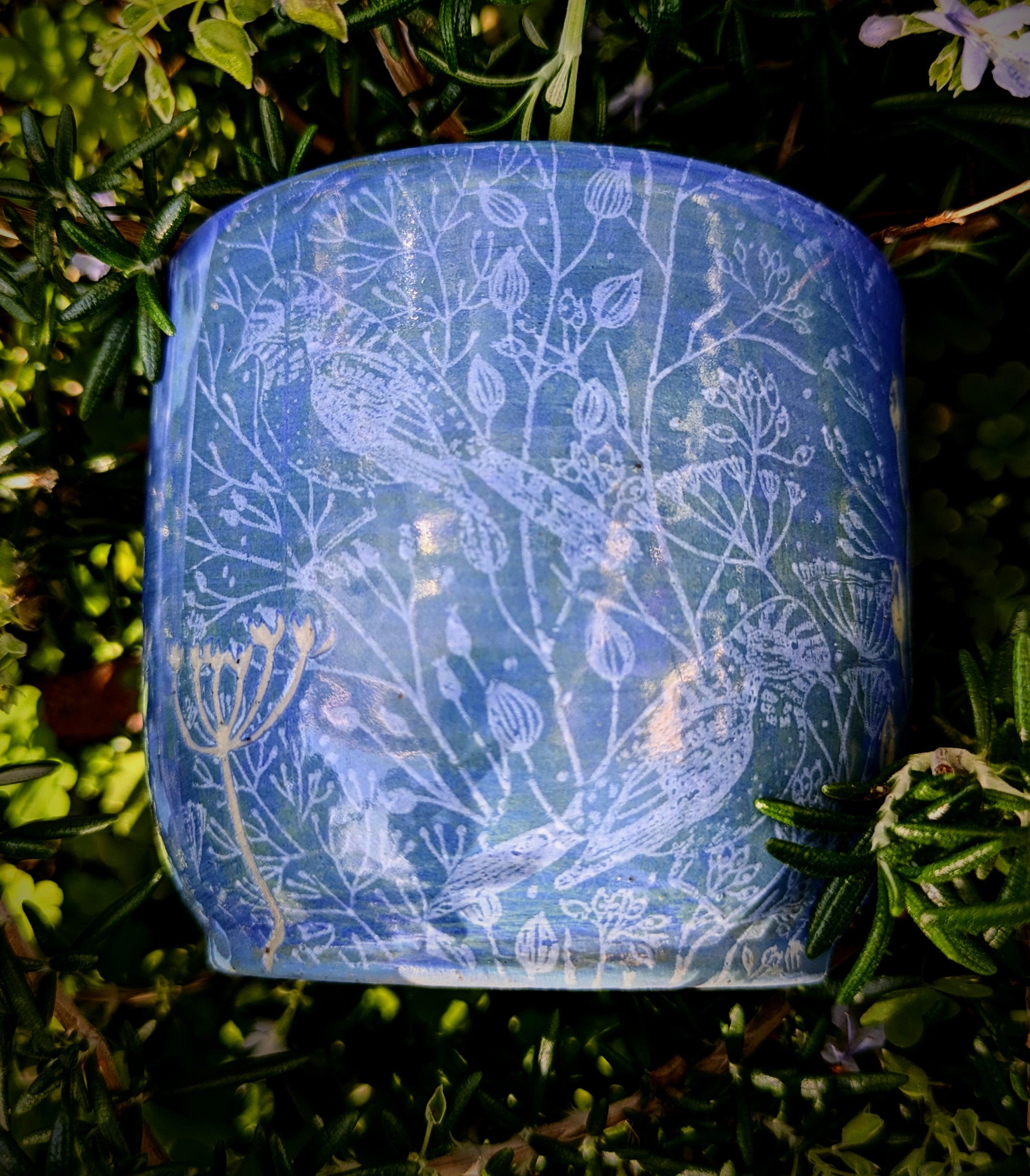 Birds In The Garden Blue cup