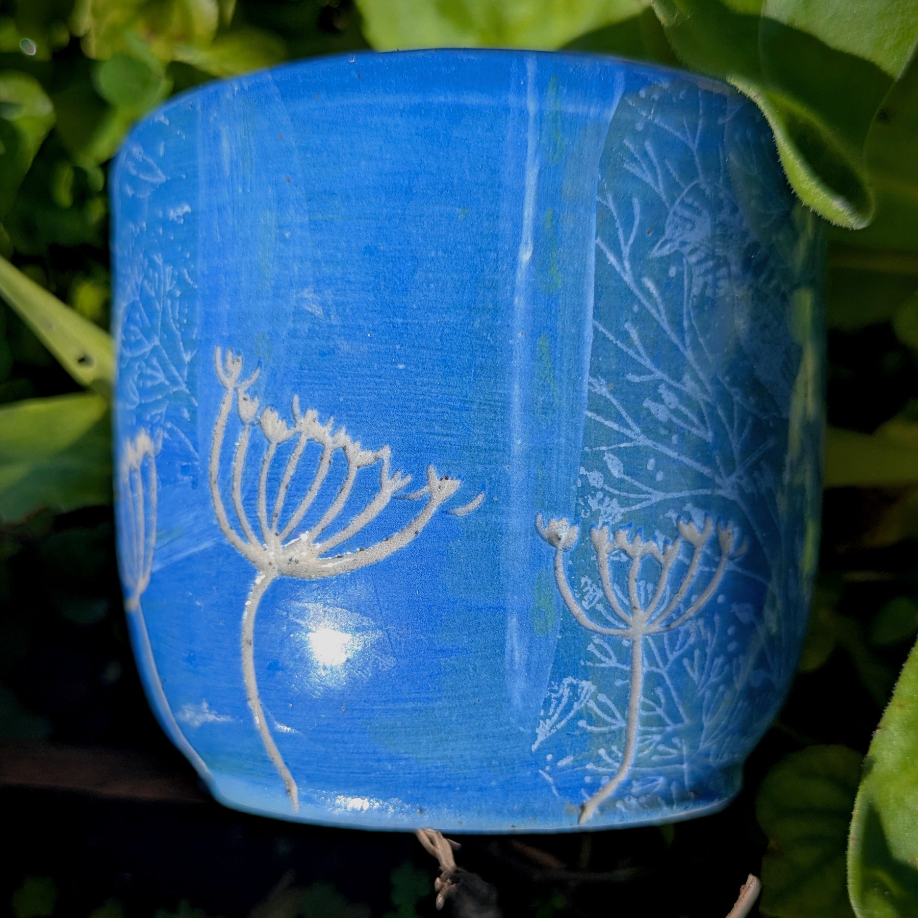 Birds In The Garden Blue cup