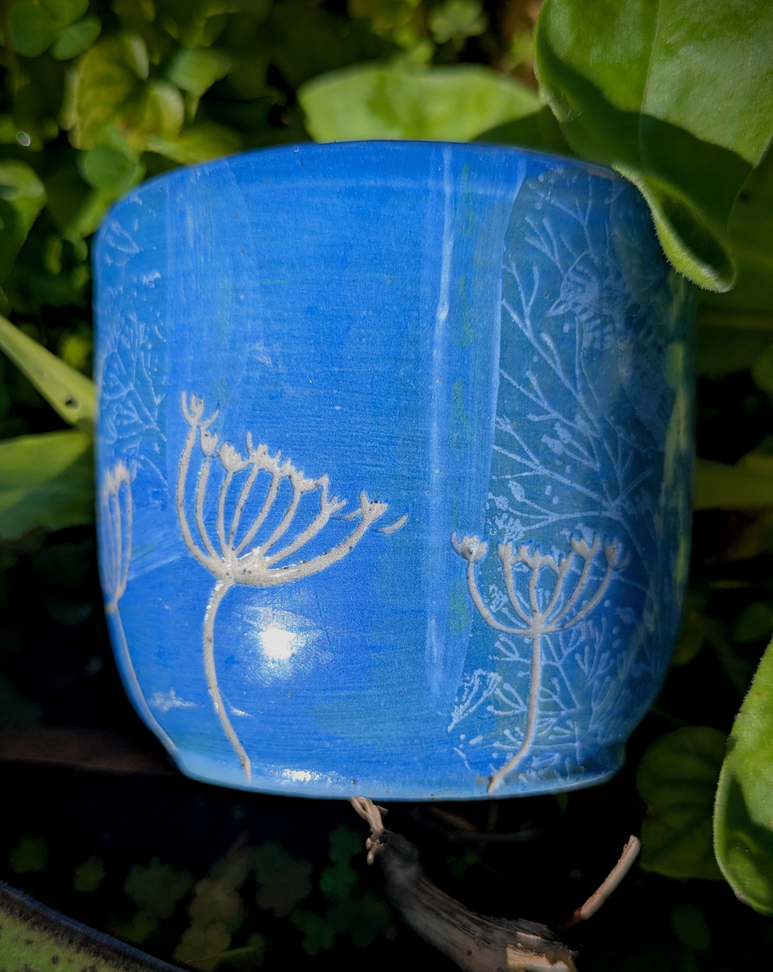 Birds In The Garden Blue cup