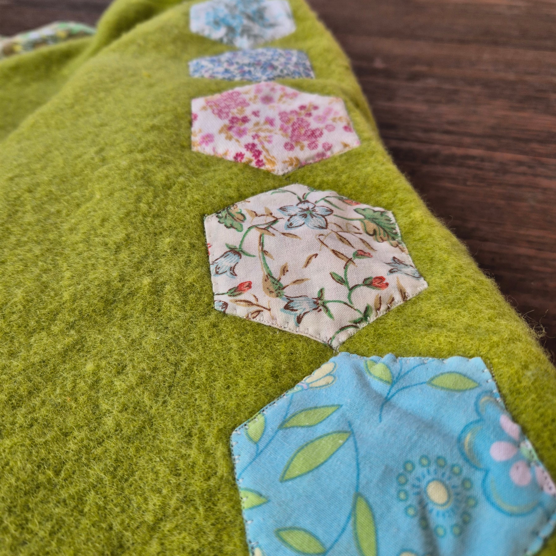 Upcycled woollen blanket jacket size 20