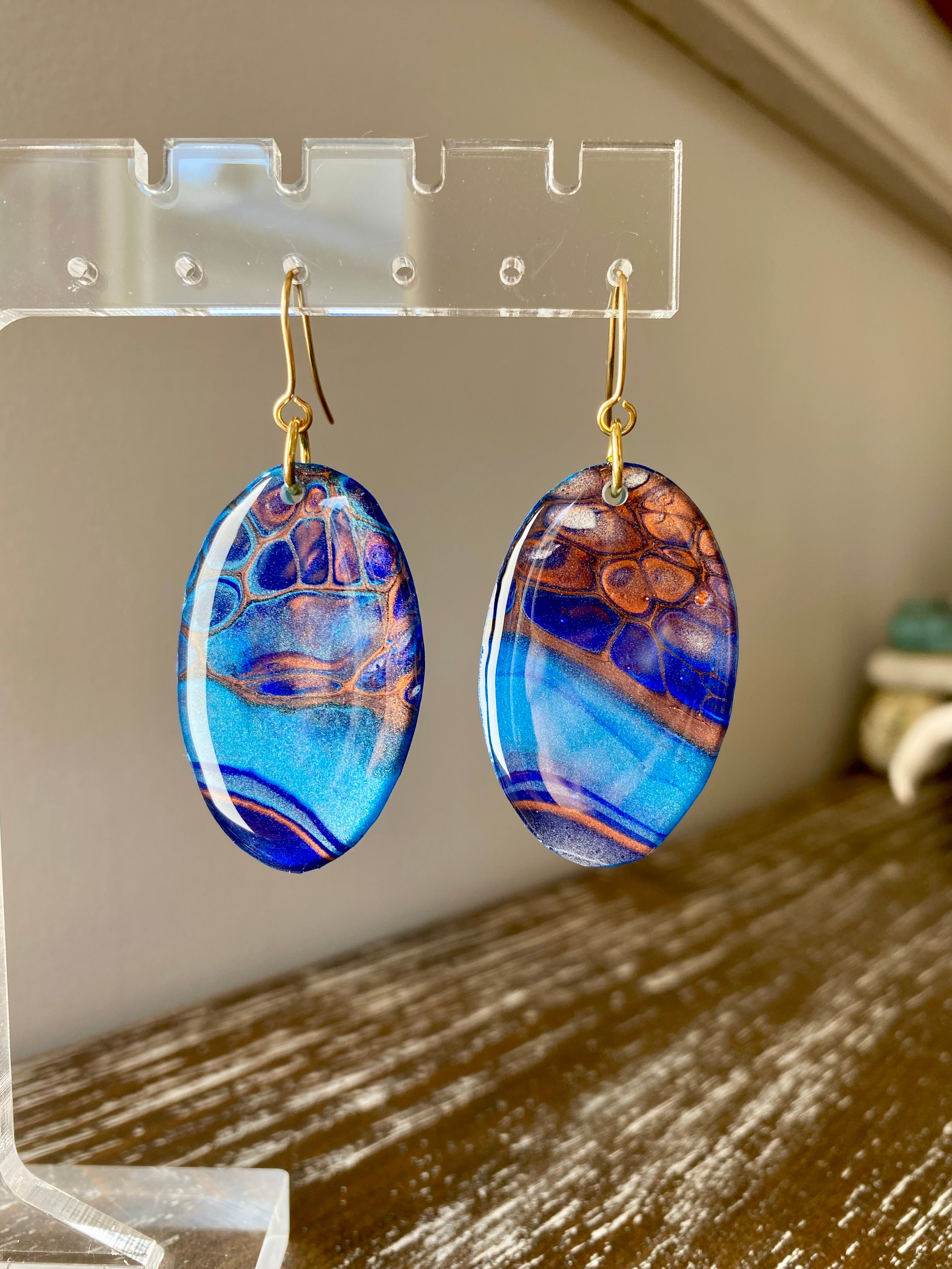 Oval Artisan Lightweight Dangle Earrings