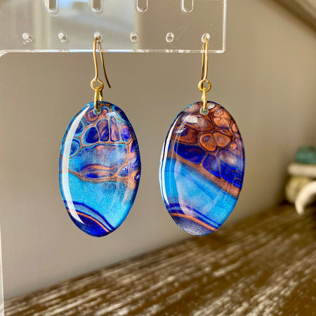 Oval Artisan Lightweight Dangle Earrings