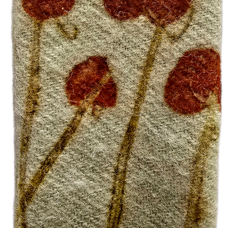 Handmade Eco Printed Wool & Silk Glasses Case – Botanical Leaf Print