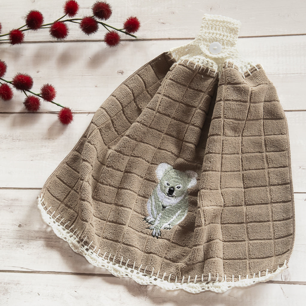 Embroidered Hanging Tea Towels / Hand Towels - Single Sided