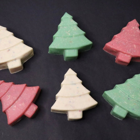 Handmade - 6 x Goats Milk Christmas Shaped Soap Bars