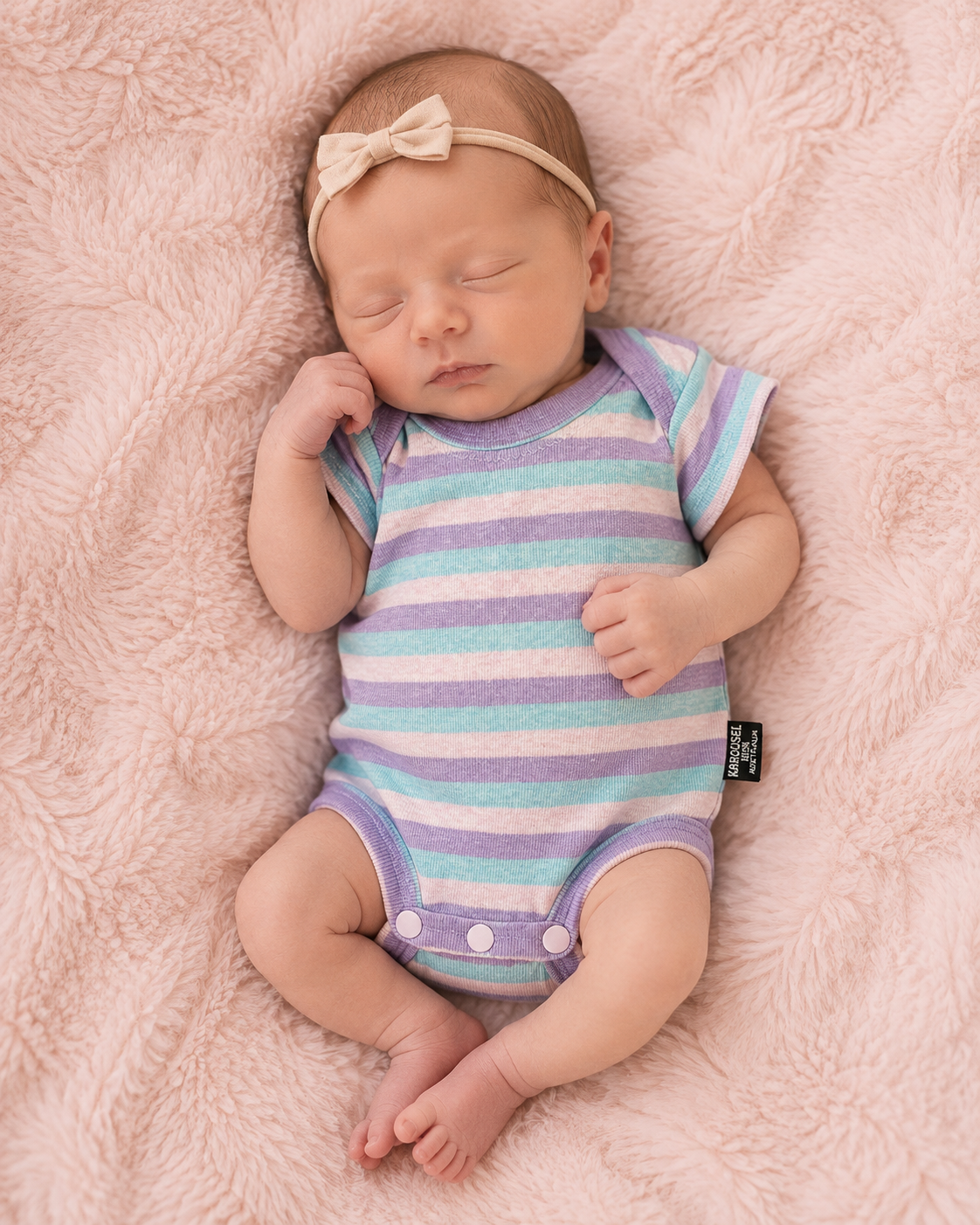 Stripe Rib Knit Newborn Babywear