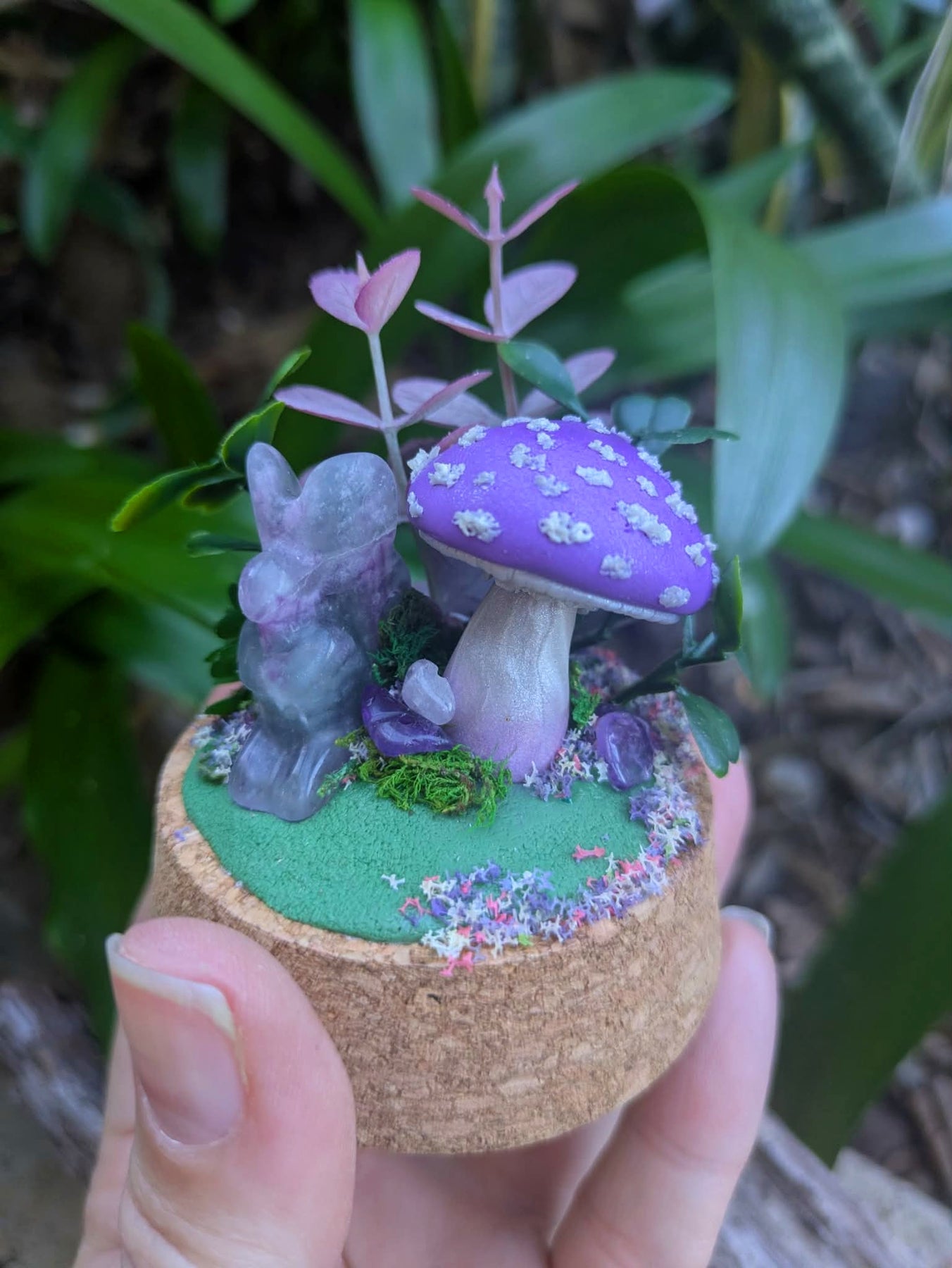 Enchanted Amethyst Fairy Mushroom Dome