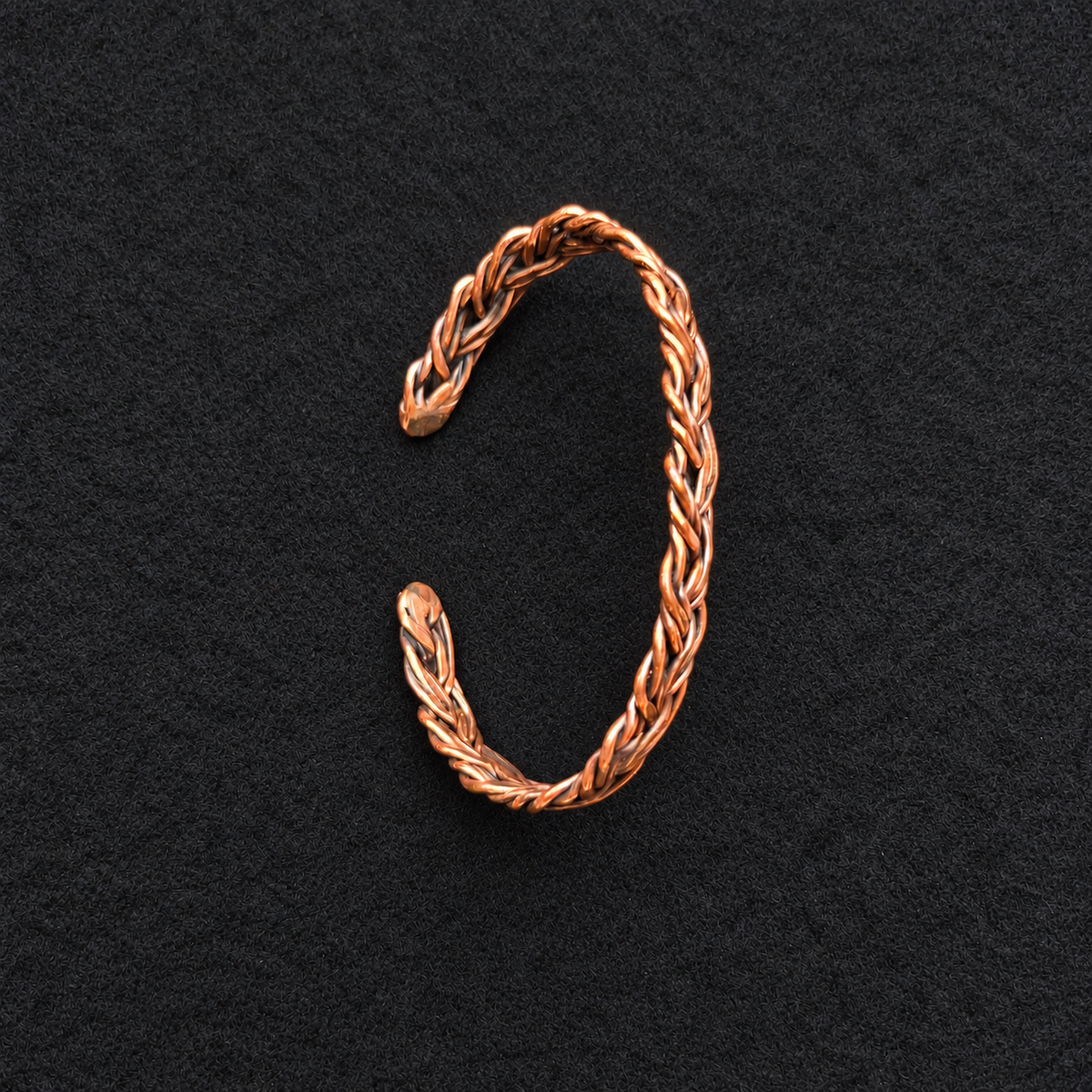 Handmade Fine Braided Copper Cuff Bracelet B012