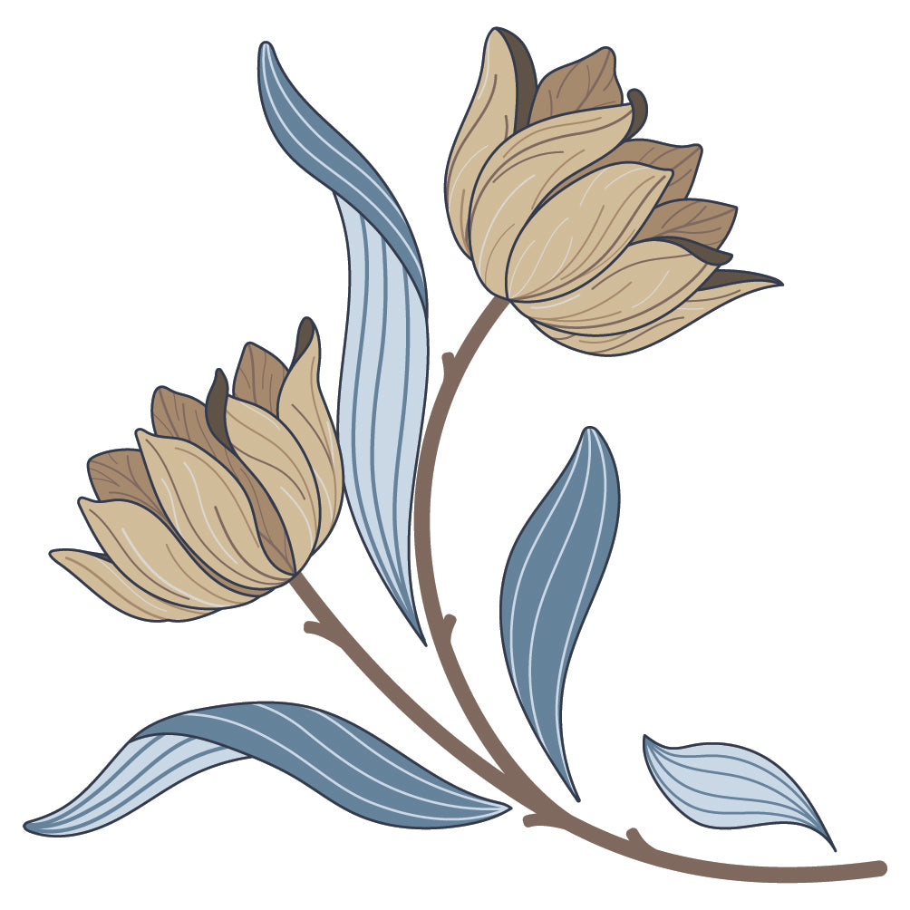 Reverie Botanical Flower Arts and Crafts Sticker