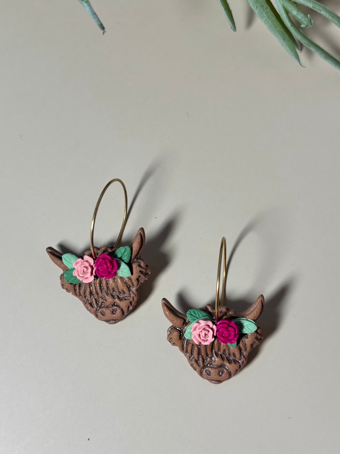 “Charlotte “ Highland Cow Earrings