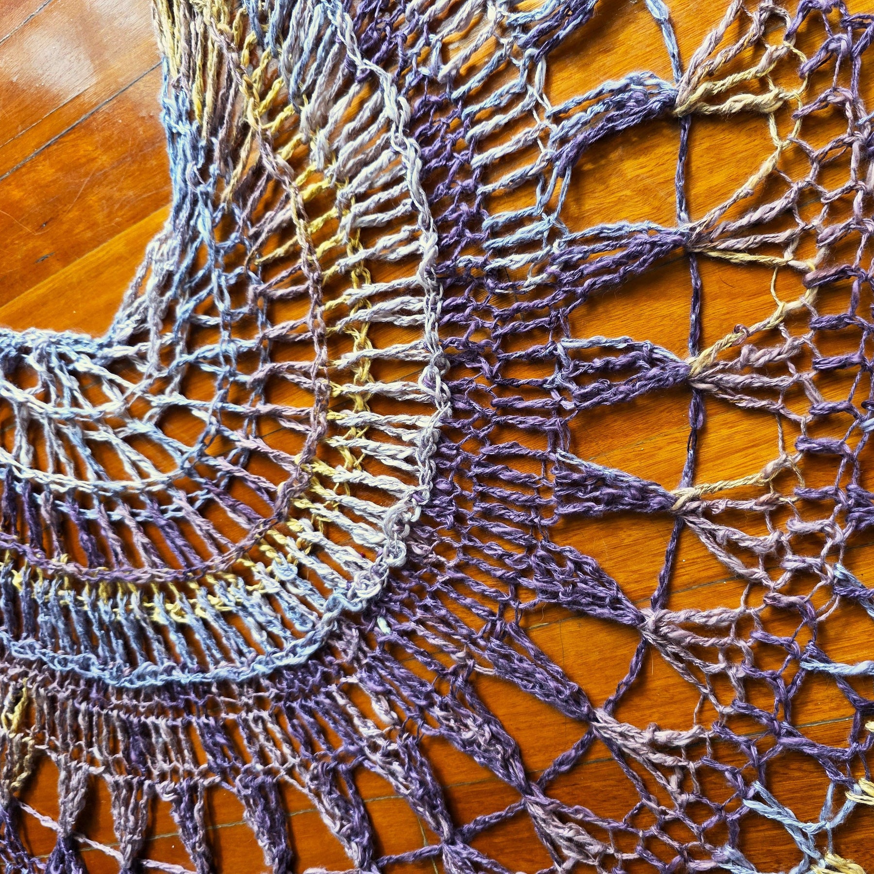 Purple and Gold Sahawl- The Mrs Ross Shawl