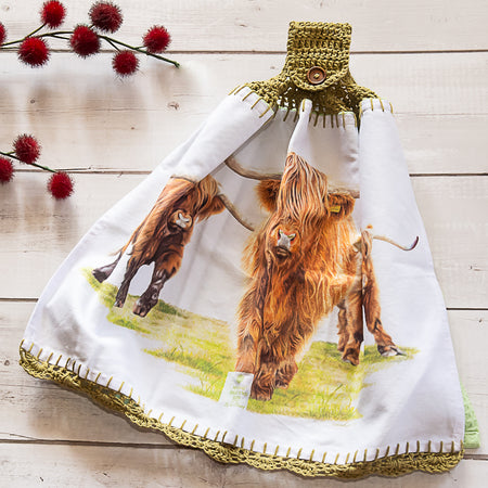Country Life - Hanging Tea Towels / Hand Towels - Double Thickness