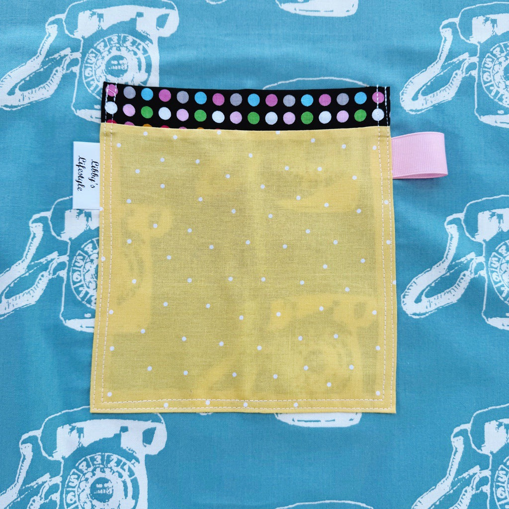 Retro telephones pinafore ladies apron with pocket.