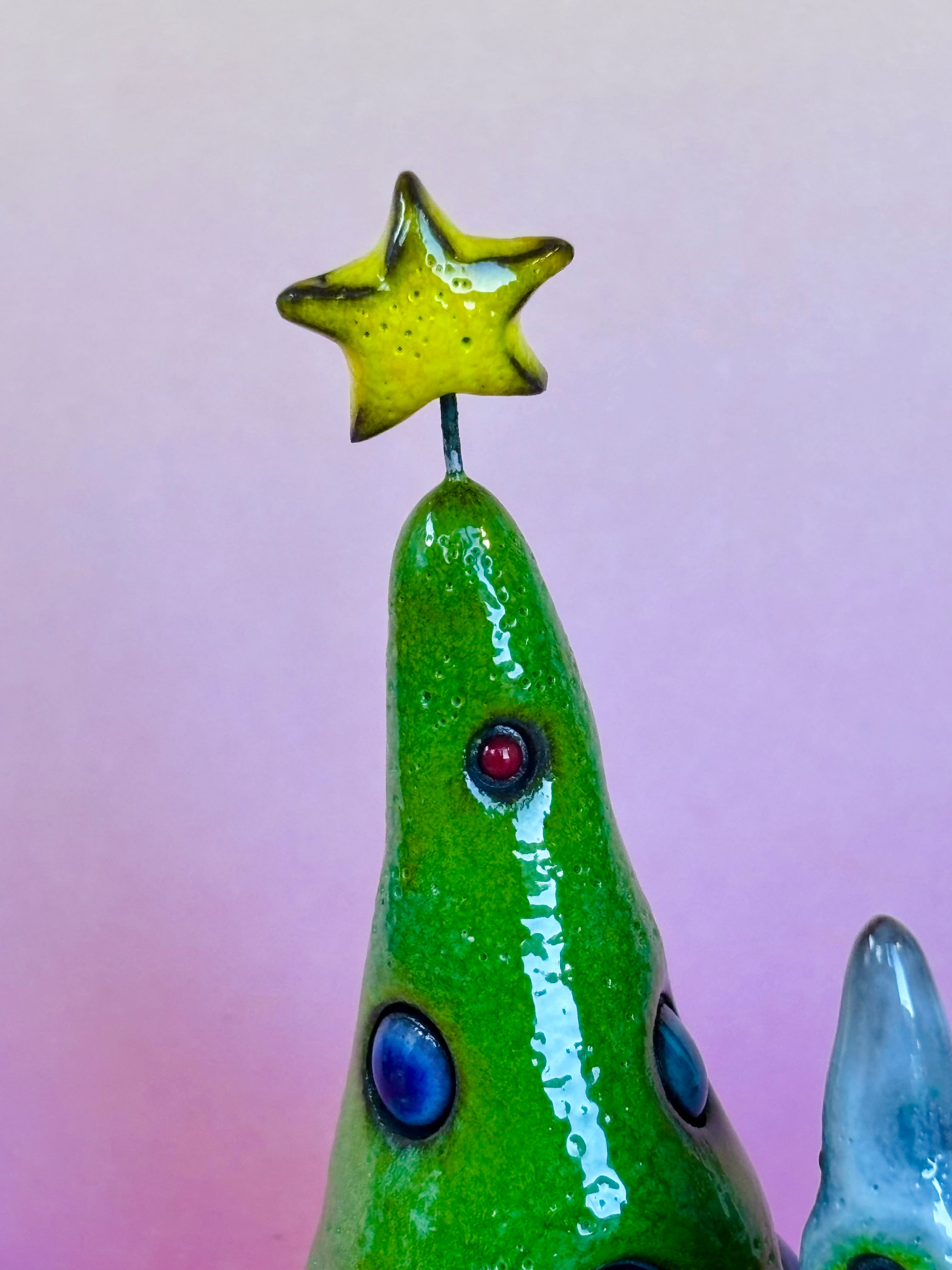 Handmade Earthenware Ceramic Christmas Tealight Holder 3